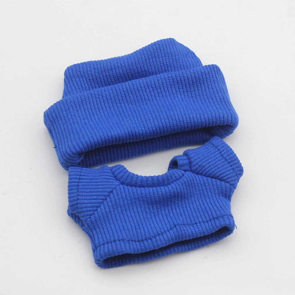 Sweater Set for 15/17cm Ropa Labubu Doll Clothes Match Knitted Hat T-shirt Dopamine Color Matching Fashion Design