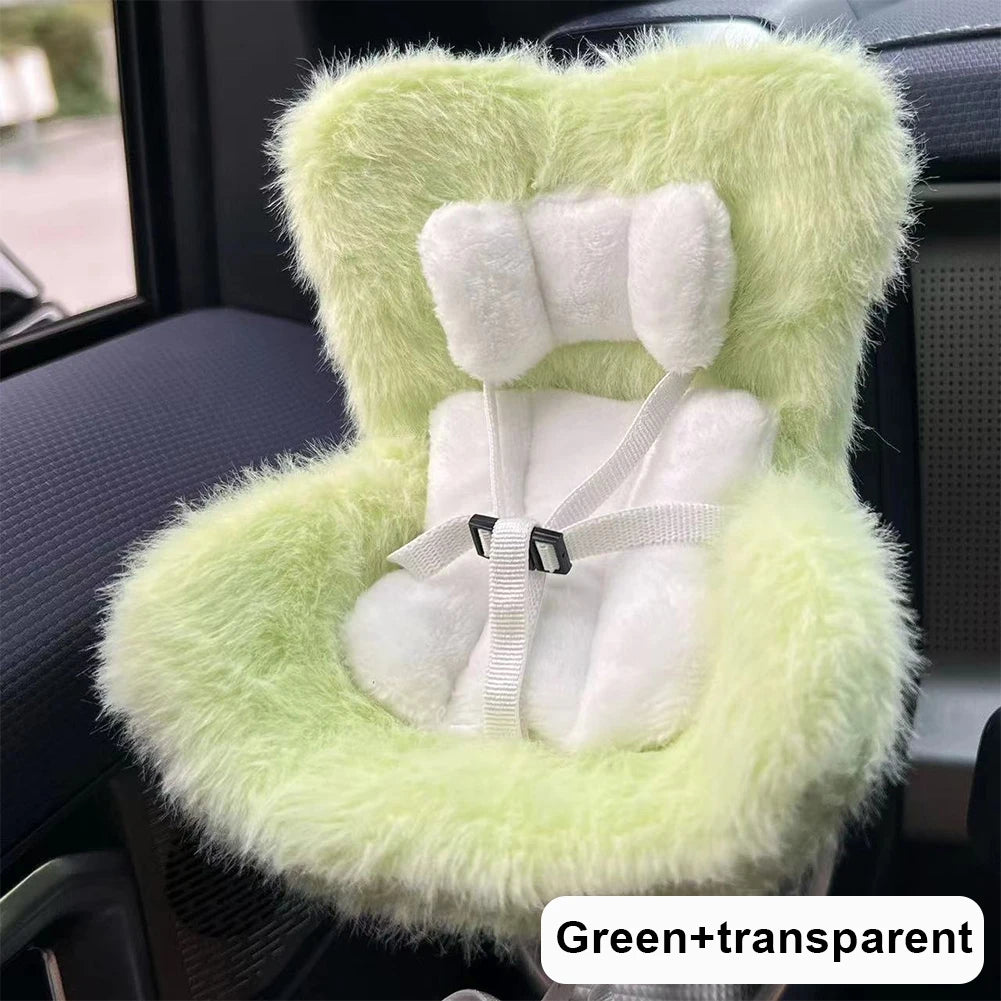 For 17cm Labubu Plush Car Seat Safety Seat with Air Vent Ornament Doll Accessories for Labubu Have A Seat Cartoon Chair Model