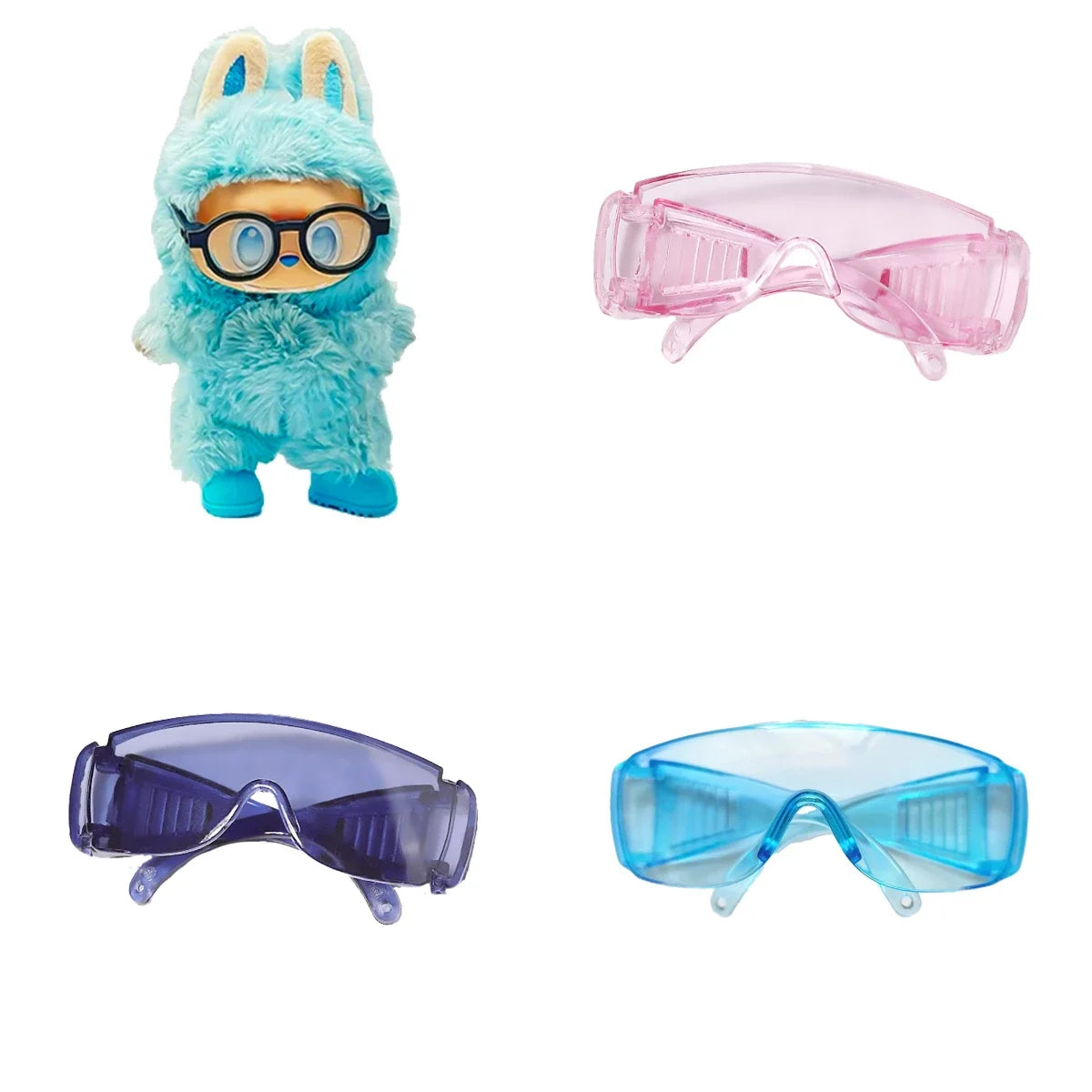 Suitable for V1 V2 V3 Labubu Doll Glasses Accessories Cartoon Cute Doll Dress Replacement Mini Sunglasses Accessories DIY Gifts