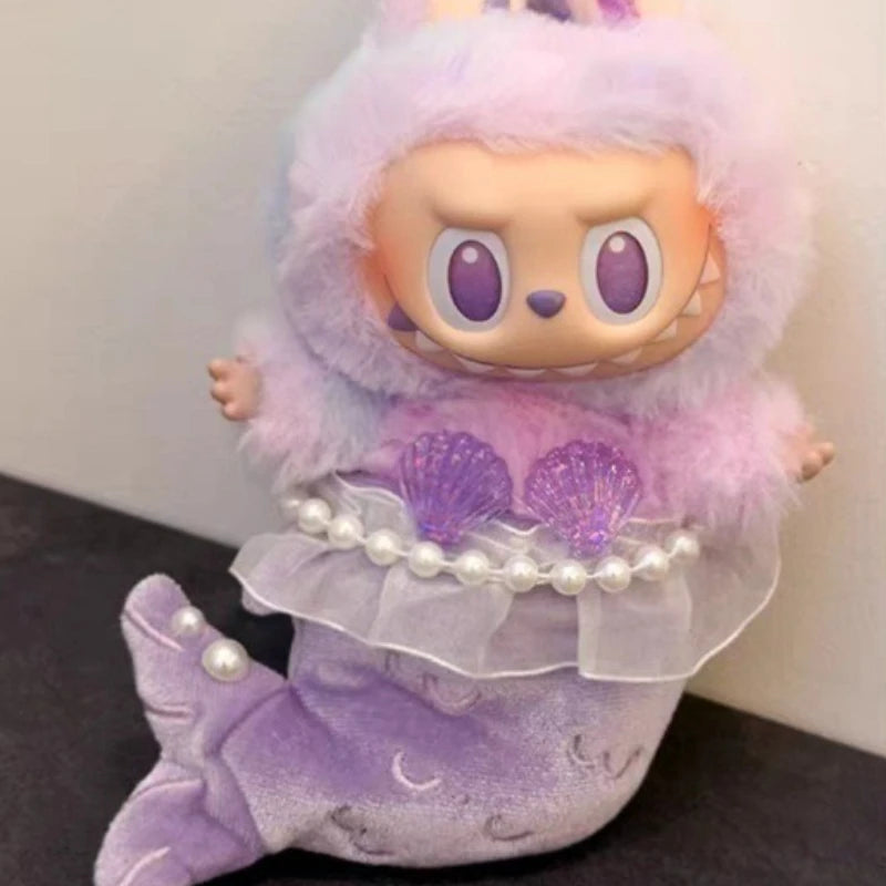 For Labubu V1 V2 V3 Generation Mermaid Rice Ball Clothes for Labubu V3 V2 V1 Doll Clothes Outfit Accessories
