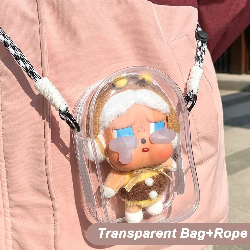 For Labubu Dolls Outfit Crossbody Pain Bag for 15cm Crybaby Cotton Doll Storage Bag Dolls Display Bag Dolls Accessories