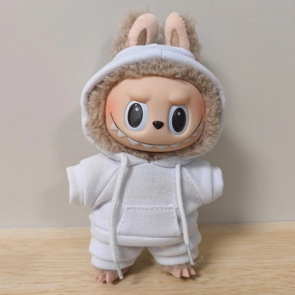 Sporty Hooded Ensemble - for Labubu Accessories for 15/17cm Dolls with Moisture-Wicking Fabric