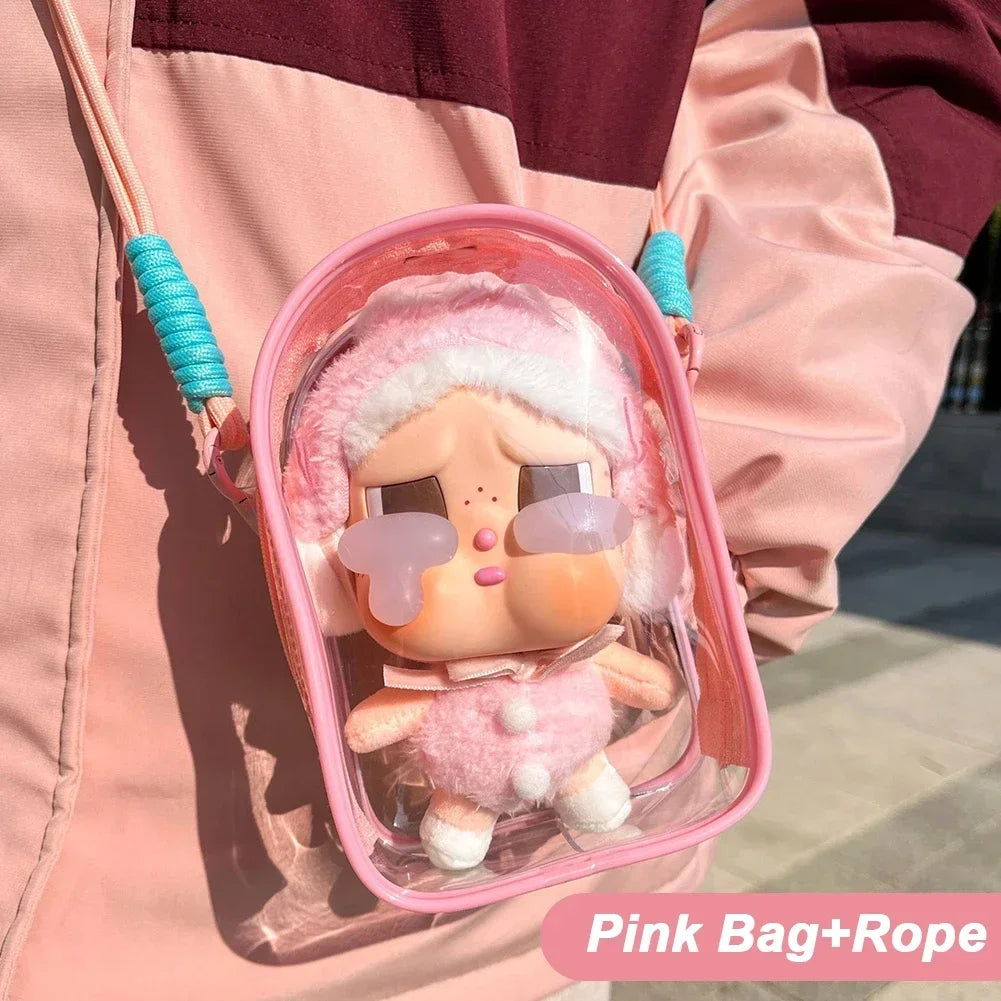 For Labubu Dolls Outfit Crossbody Pain Bag for 15cm Crybaby Cotton Doll Storage Bag Dolls Display Bag Dolls Accessories