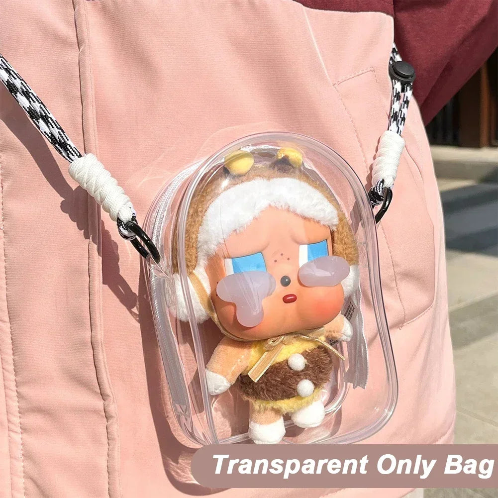 For Labubu Dolls Outfit Crossbody Pain Bag for 15cm Crybaby Cotton Doll Storage Bag Dolls Display Bag Dolls Accessories