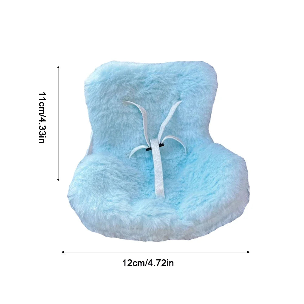 For 17cm Labubu Plush Car Seat Safety Seat with Air Vent Ornament Doll Accessories for Labubu Have A Seat Cartoon Chair Model