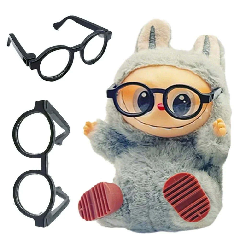 Suitable for V1 V2 V3 Labubu Doll Glasses Accessories Cartoon Cute Doll Dress Replacement Mini Sunglasses Accessories DIY Gifts