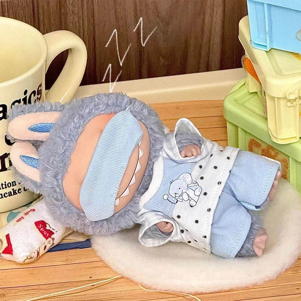 Lovely Jumpsuit Clothing Mini Plush Doll'S Clothes Outfit Accessories For 17cm Korea Kpop Exo Labubu Idol Dolls DIY Kids Gift