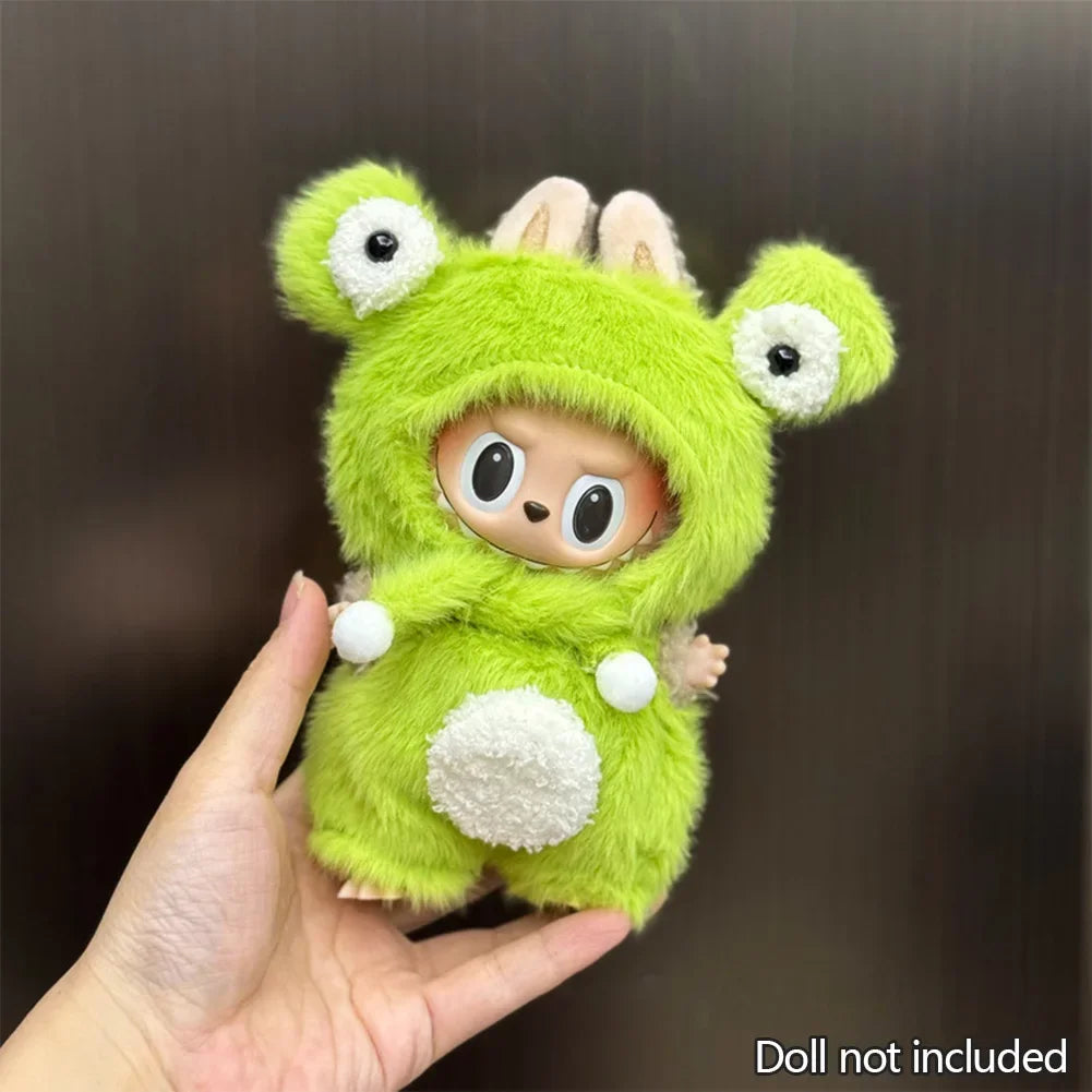 Mini Cute Plastic Glasses Plush Clothes Crossbody Bag for 17cm Labubu and Dolls Accessories Toy Birthday Gifts
