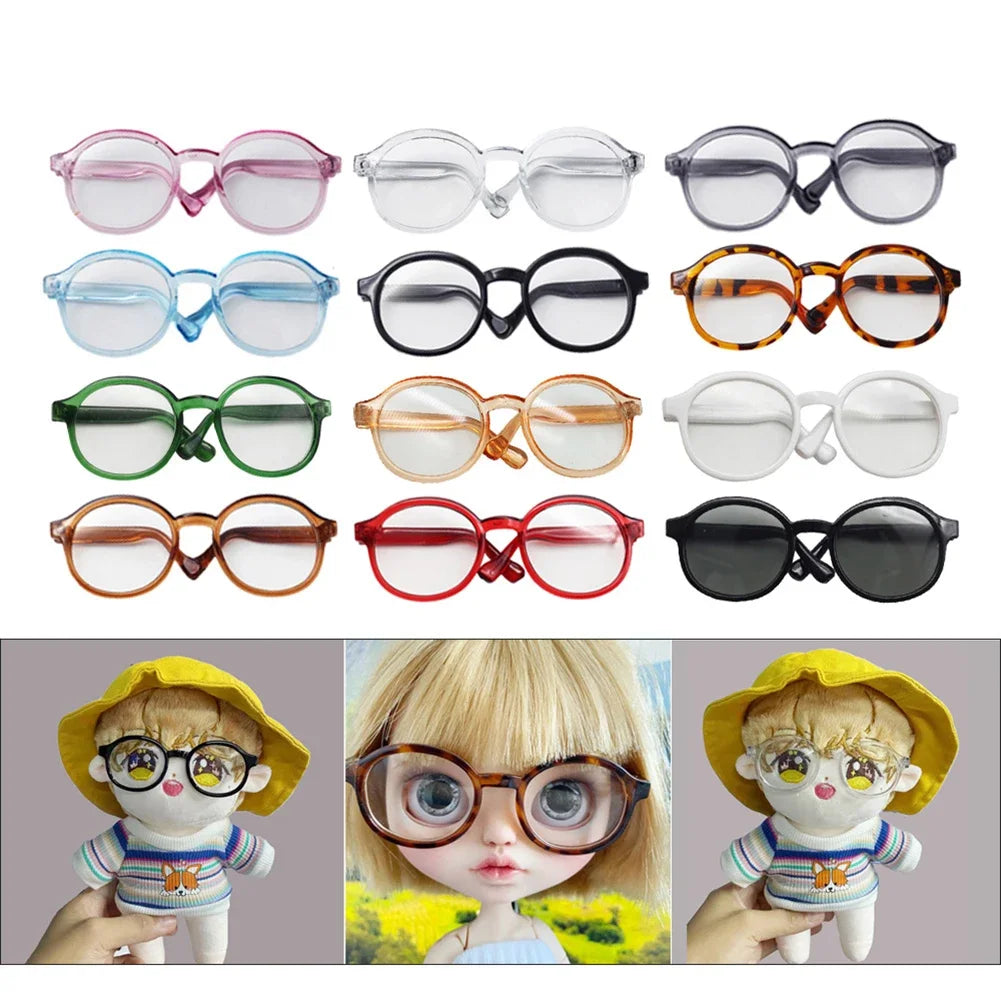 Mini Cute Plastic Glasses Plush Clothes Crossbody Bag for 17cm Labubu and Dolls Accessories Toy Birthday Gifts