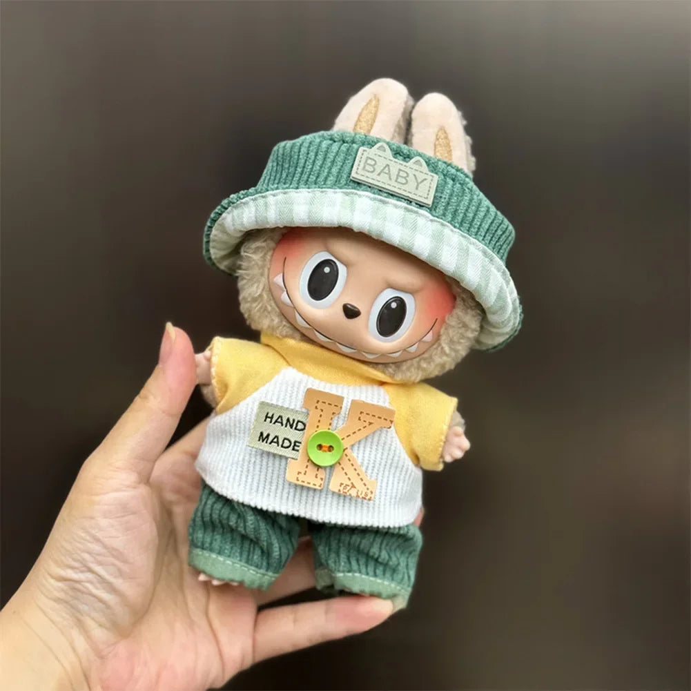 Sporty Hooded Ensemble - for Labubu Accessories for 15/17cm Dolls with Moisture-Wicking Fabric