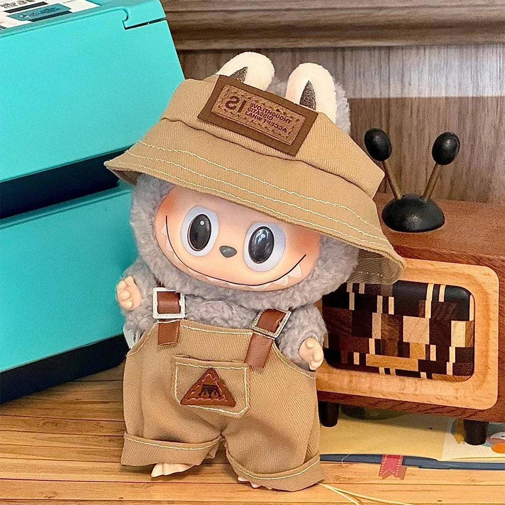 Lovely Jumpsuit Clothing Mini Plush Doll'S Clothes Outfit Accessories For 17cm Korea Kpop Exo Labubu Idol Dolls DIY Kids Gift