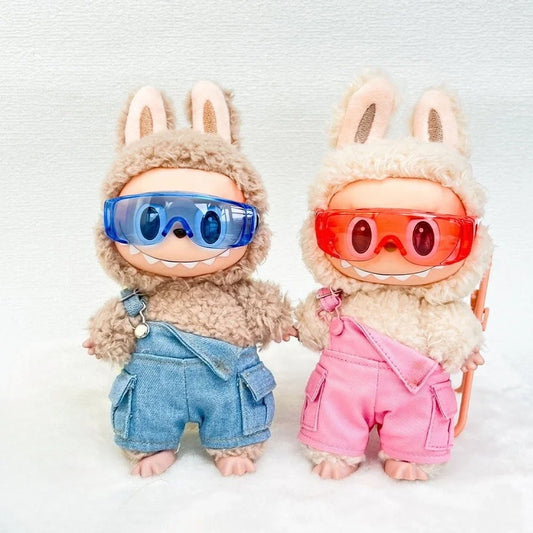 Suitable for V1 V2 V3 Labubu Doll Glasses Accessories Cartoon Cute Doll Dress Replacement Mini Sunglasses Accessories DIY Gifts