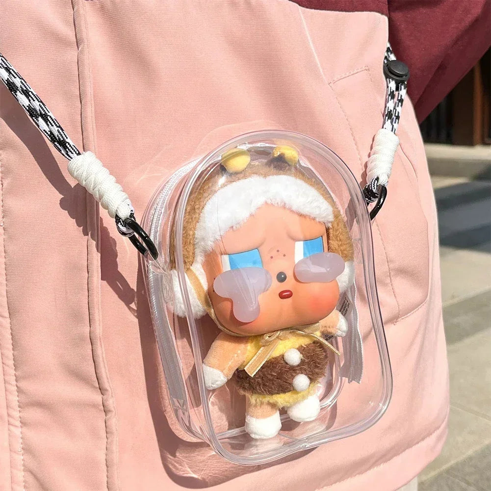For Labubu Dolls Outfit Crossbody Pain Bag for 15cm Crybaby Cotton Doll Storage Bag Dolls Display Bag Dolls Accessories