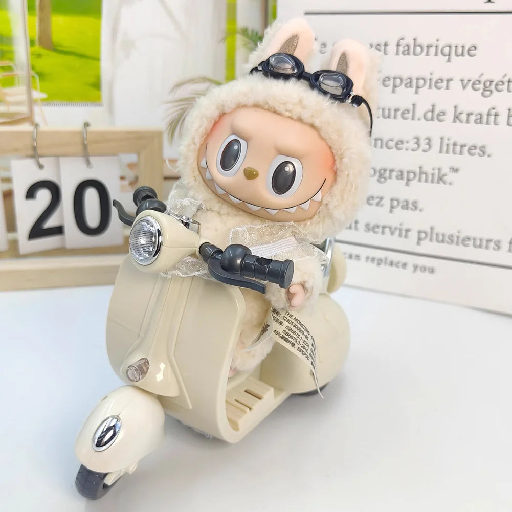 Mini Electric Bike Doll Motorcycle Rotatable Children's Toy For Labubu Toy Motor Creative Doll Accessories
