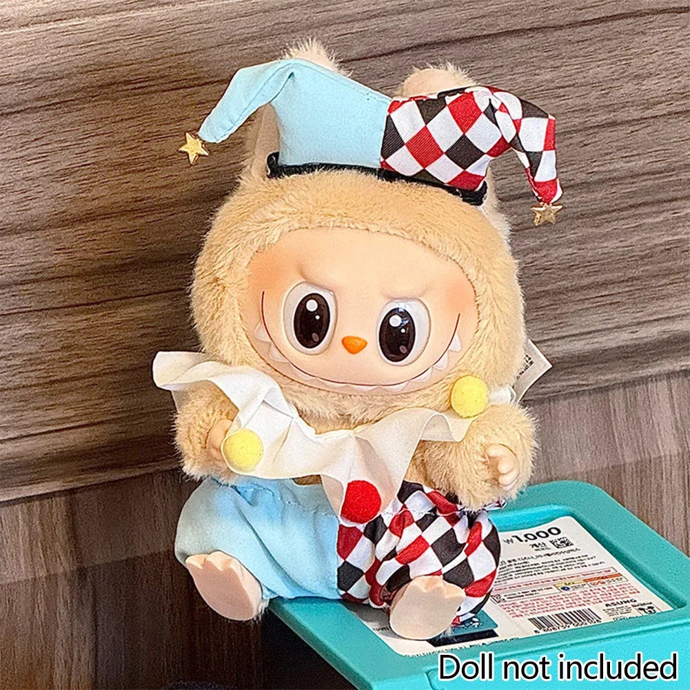 Lovely Jumpsuit Clothing Mini Plush Doll'S Clothes Outfit Accessories For 17cm Korea Kpop Exo Labubu Idol Dolls DIY Kids Gift