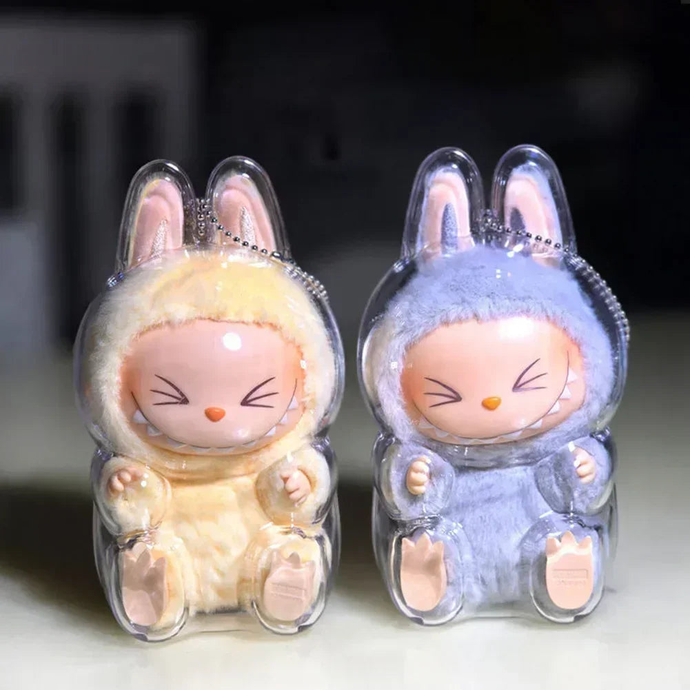 1Pc Protective Acrylic Storage Case for Plush Dolls Display Bag for Labubu V1 V2
