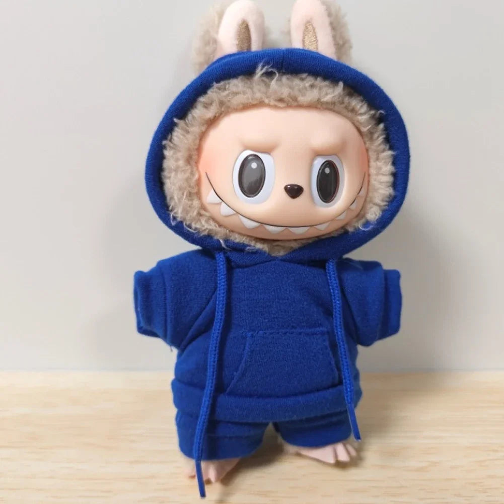 Sporty Hooded Ensemble - for Labubu Accessories for 15/17cm Dolls with Moisture-Wicking Fabric