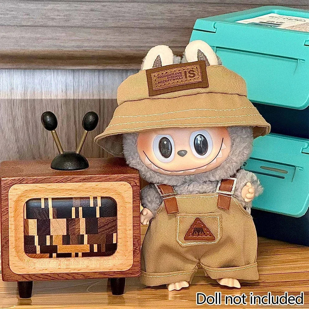 Lovely Jumpsuit Clothing Mini Plush Doll'S Clothes Outfit Accessories For 17cm Korea Kpop Exo Labubu Idol Dolls DIY Kids Gift