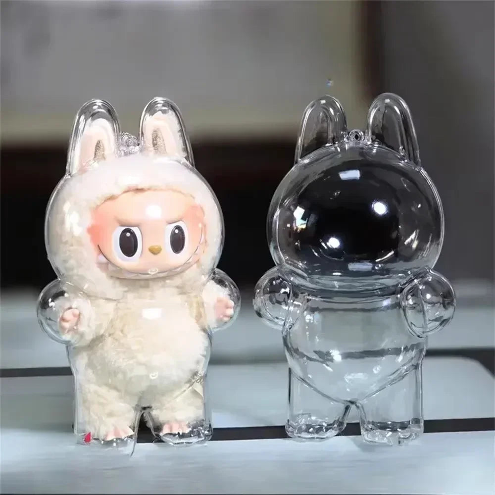 1Pc Protective Acrylic Storage Case for Plush Dolls Display Bag for Labubu V1 V2