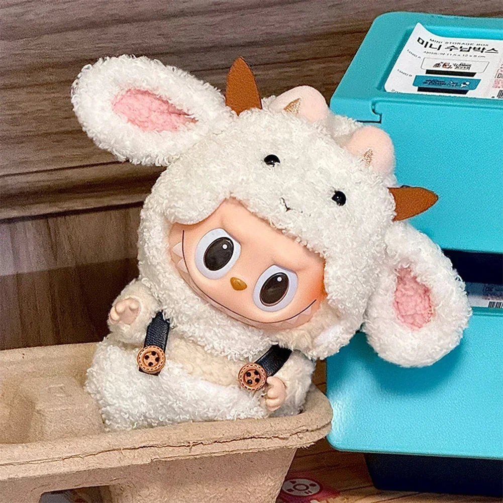 Lovely Jumpsuit Clothing Mini Plush Doll'S Clothes Outfit Accessories For 17cm Korea Kpop Exo Labubu Idol Dolls DIY Kids Gift