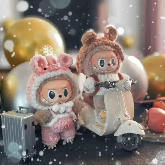 Mini Electric Bike Doll Motorcycle Rotatable Children's Toy For Labubu Toy Motor Creative Doll Accessories