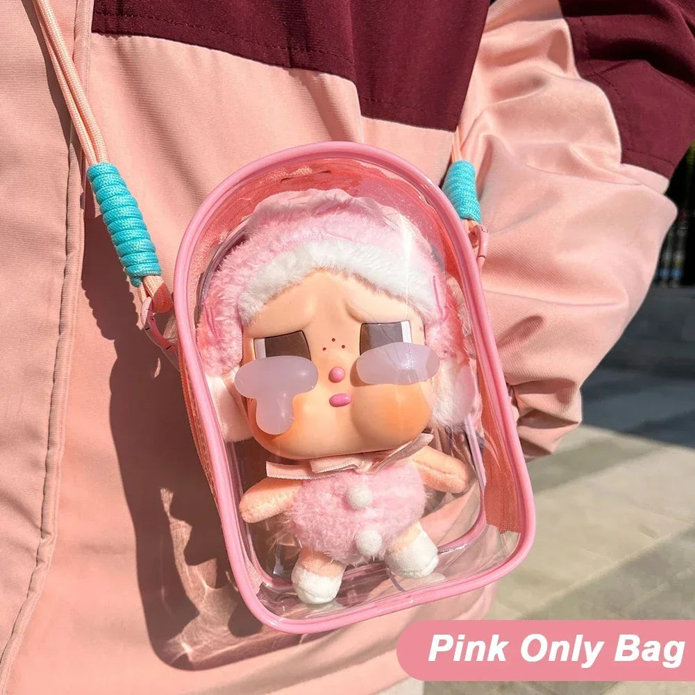 For Labubu Dolls Outfit Crossbody Pain Bag for 15cm Crybaby Cotton Doll Storage Bag Dolls Display Bag Dolls Accessories