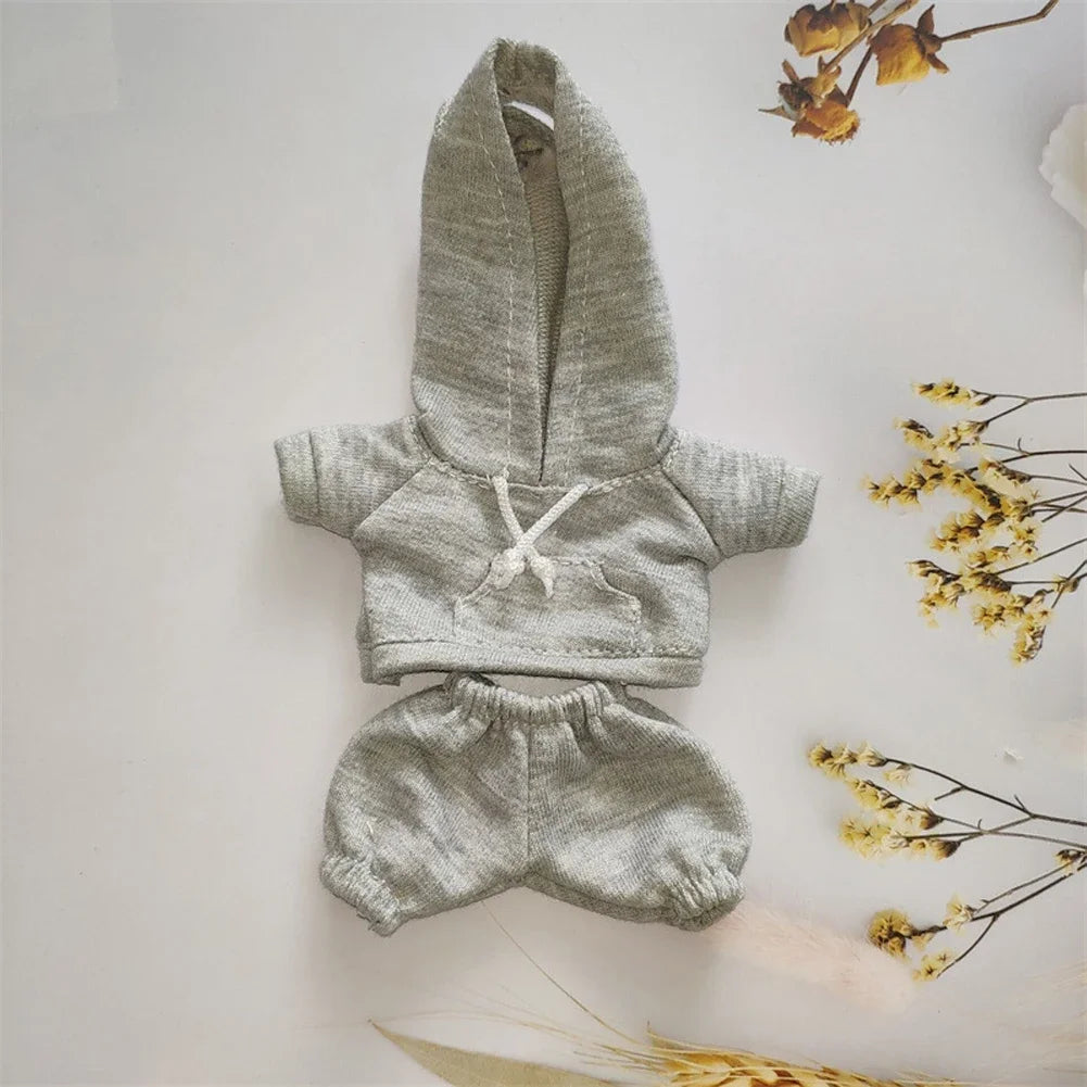Sporty Hooded Ensemble - for Labubu Accessories for 15/17cm Dolls with Moisture-Wicking Fabric
