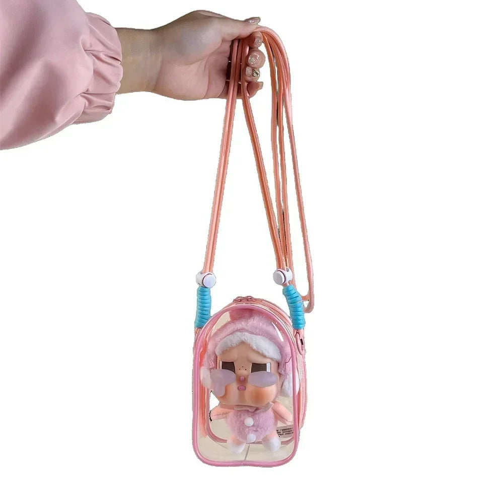 For Labubu Dolls Outfit Crossbody Pain Bag for 15cm Crybaby Cotton Doll Storage Bag Dolls Display Bag Dolls Accessories