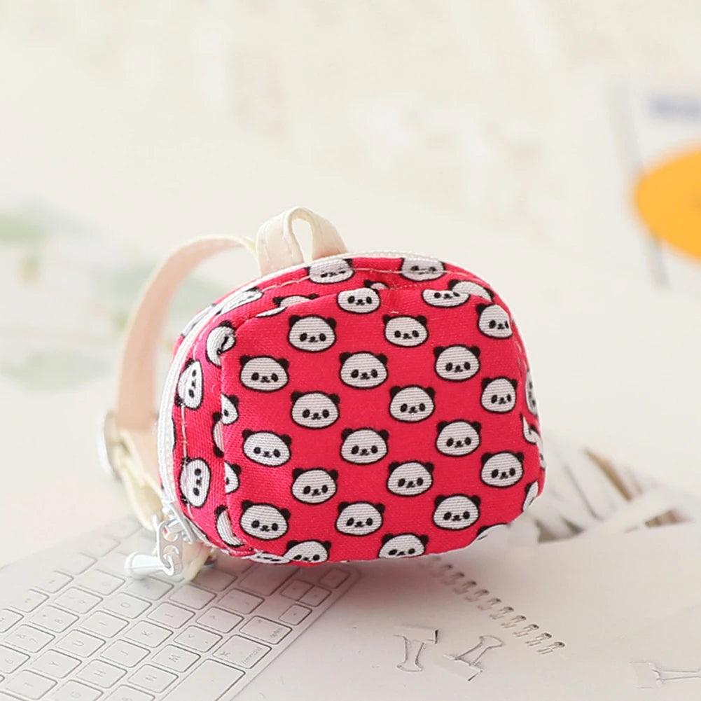 Doll Bag for 17cm Labubu BJD Plush Doll & 1/12 BJD PU Crossbody Bag Doll Accessories Mini Clothes