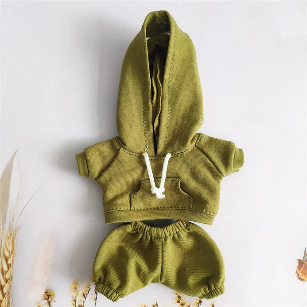 Sporty Hooded Ensemble - for Labubu Accessories for 15/17cm Dolls with Moisture-Wicking Fabric