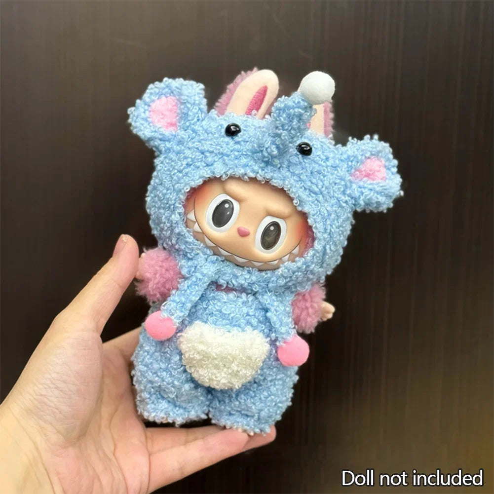 Mini Cute Plastic Glasses Plush Clothes Crossbody Bag for 17cm Labubu and Dolls Accessories Toy Birthday Gifts