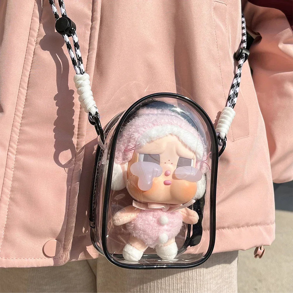 For Labubu Dolls Outfit Crossbody Pain Bag for 15cm Crybaby Cotton Doll Storage Bag Dolls Display Bag Dolls Accessories