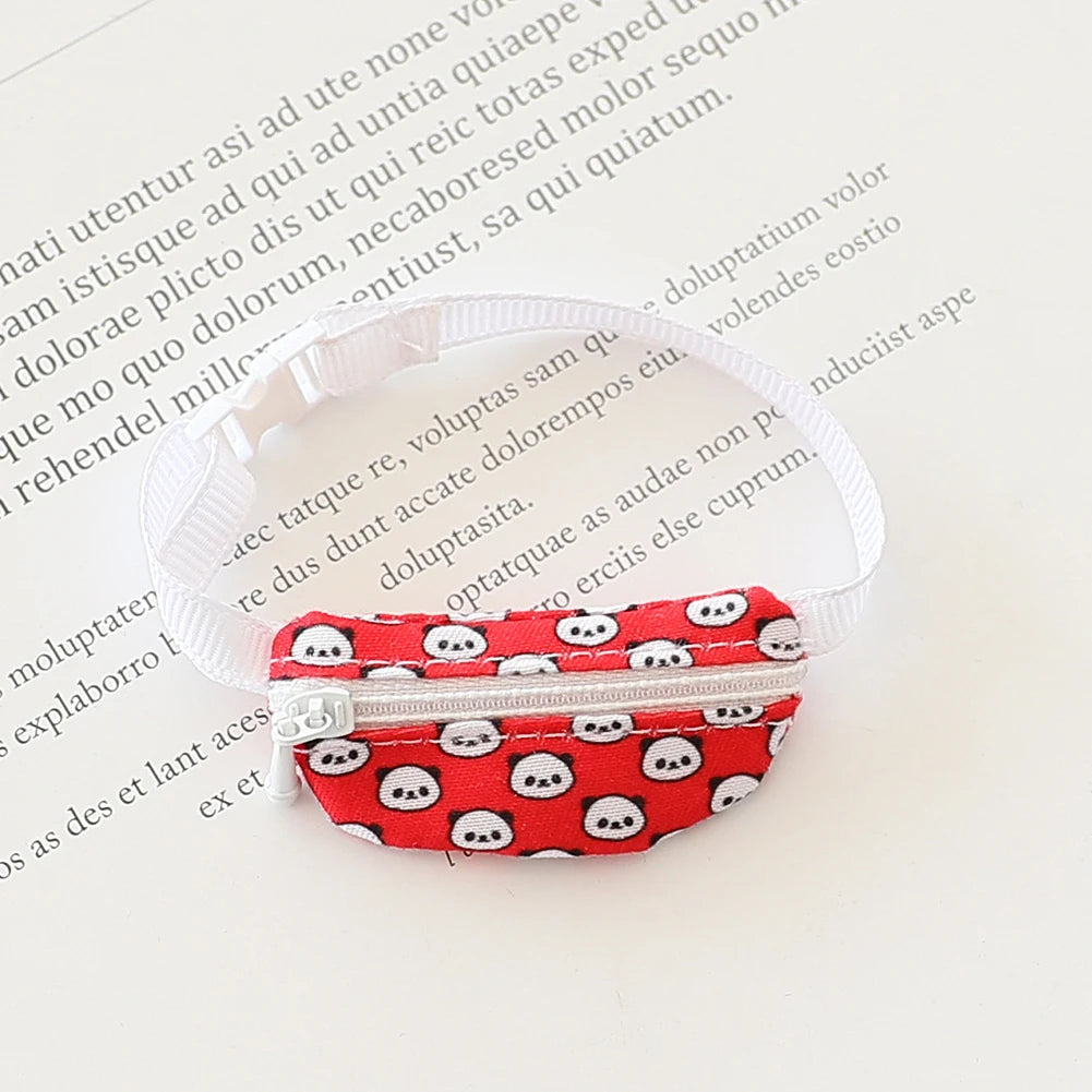 Doll Bag for 17cm Labubu BJD Plush Doll & 1/12 BJD PU Crossbody Bag Doll Accessories Mini Clothes