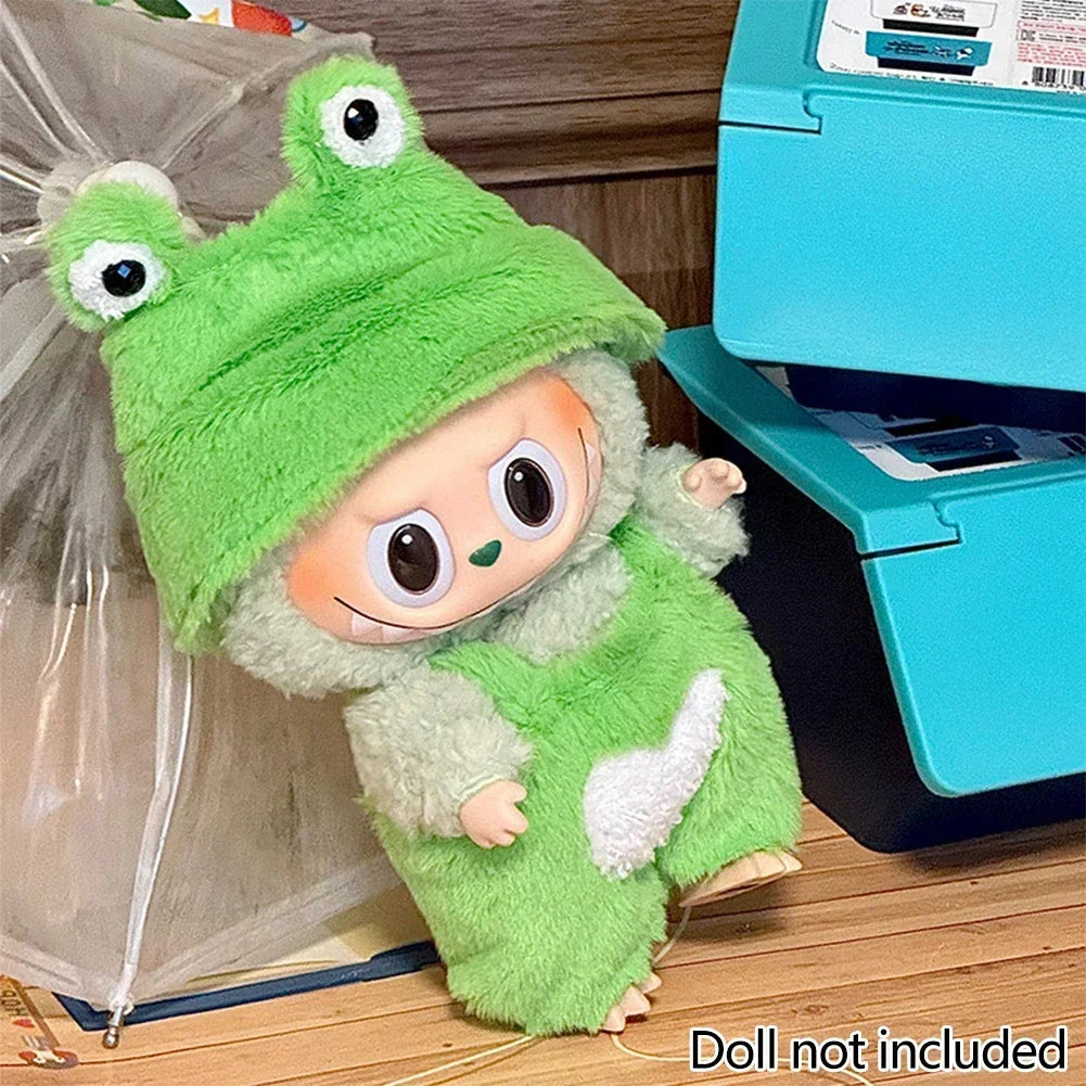 Lovely Jumpsuit Clothing Mini Plush Doll'S Clothes Outfit Accessories For 17cm Korea Kpop Exo Labubu Idol Dolls DIY Kids Gift