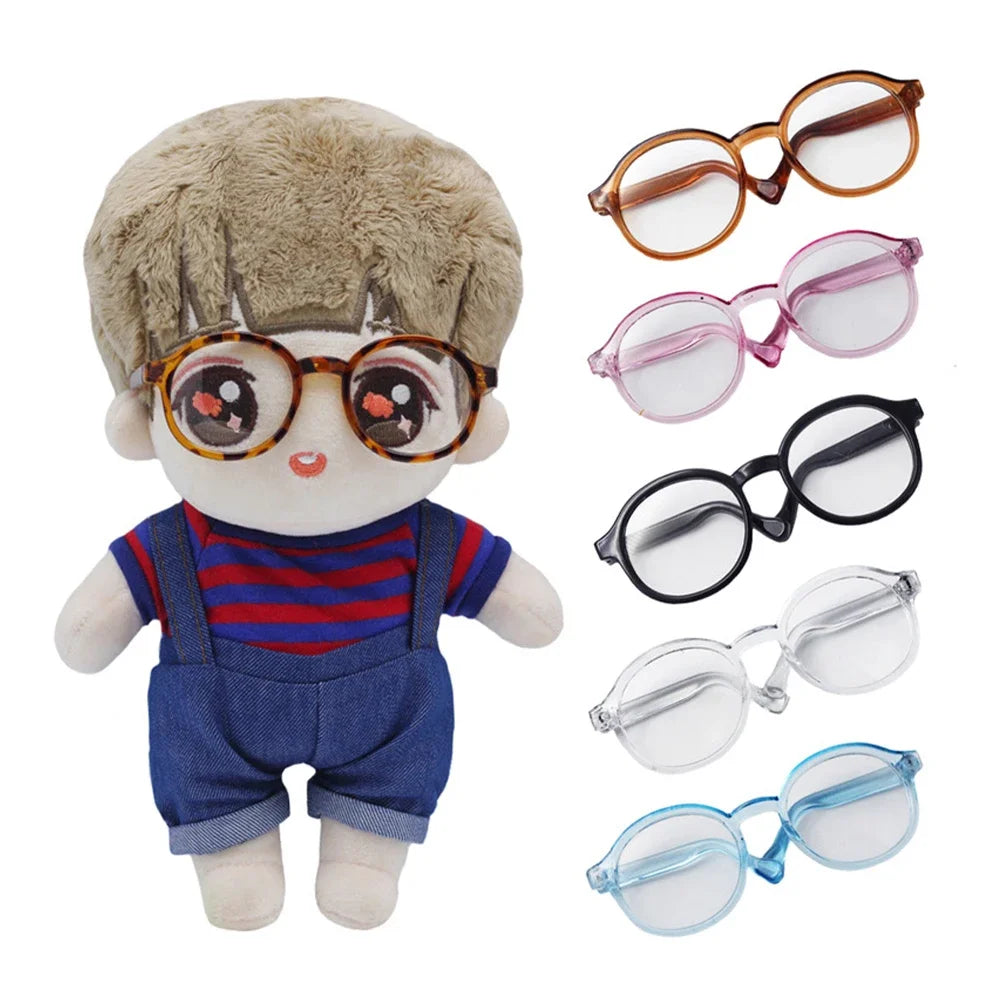 Mini Cute Plastic Glasses Plush Clothes Crossbody Bag for 17cm Labubu and Dolls Accessories Toy Birthday Gifts