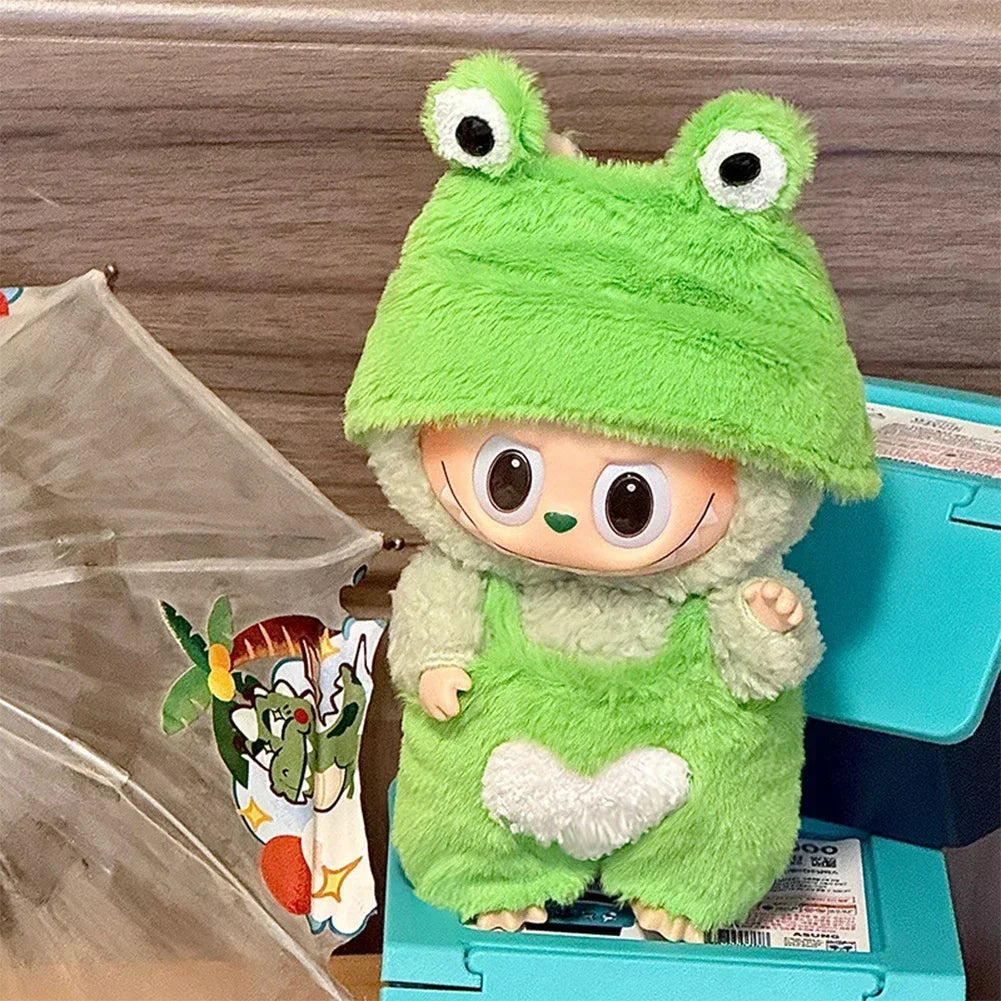 Lovely Jumpsuit Clothing Mini Plush Doll'S Clothes Outfit Accessories For 17cm Korea Kpop Exo Labubu Idol Dolls DIY Kids Gift