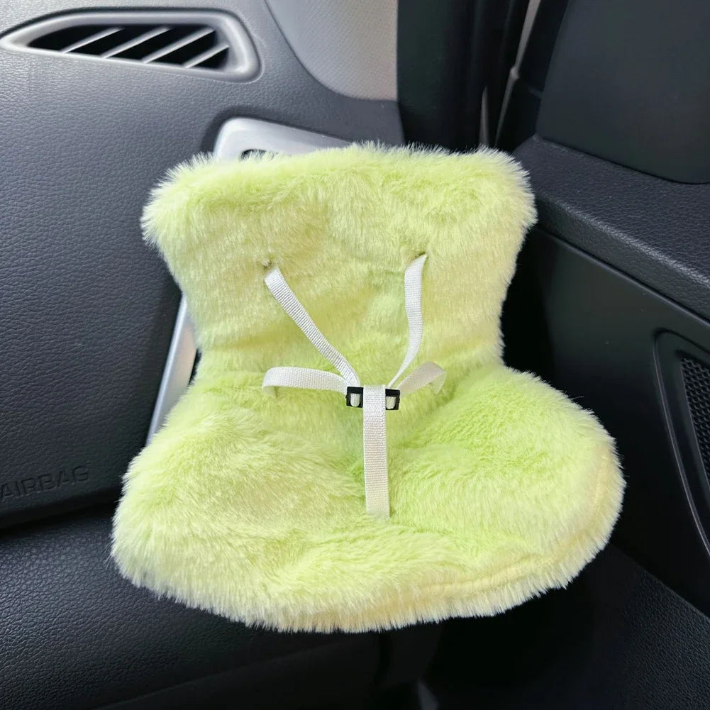 For 17cm Labubu Plush Car Seat Safety Seat with Air Vent Ornament Doll Accessories for Labubu Have A Seat Cartoon Chair Model