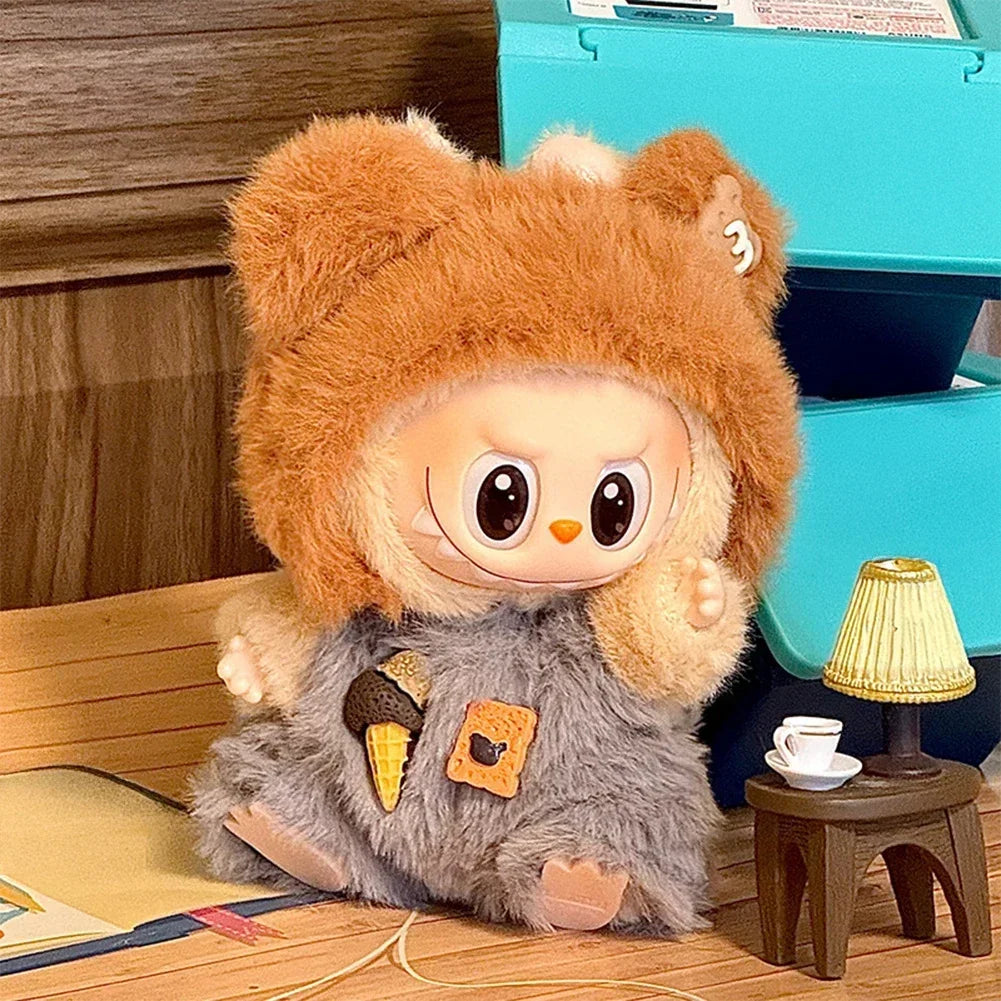 Lovely Jumpsuit Clothing Mini Plush Doll'S Clothes Outfit Accessories For 17cm Korea Kpop Exo Labubu Idol Dolls DIY Kids Gift