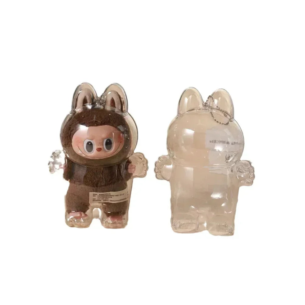 1Pc Protective Acrylic Storage Case for Plush Dolls Display Bag for Labubu V1 V2