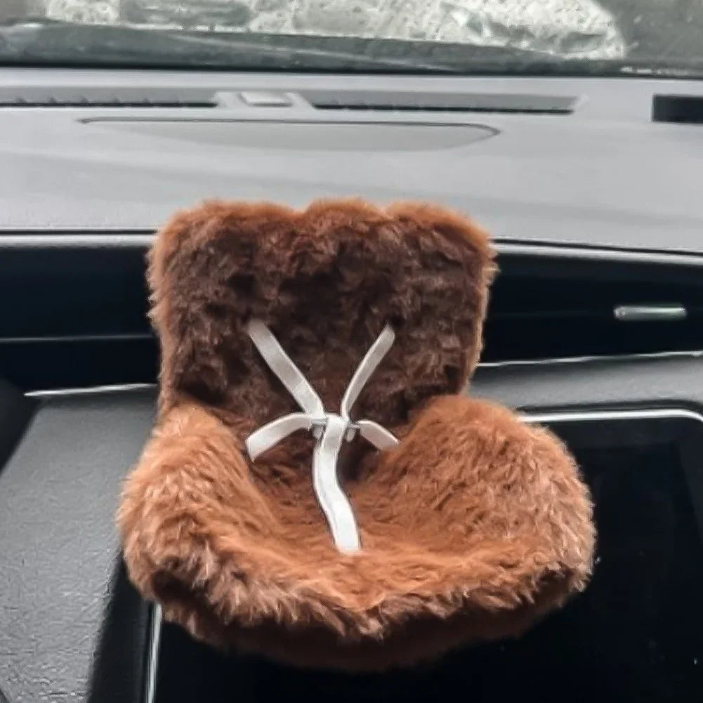 For 17cm Labubu Plush Car Seat Safety Seat with Air Vent Ornament Doll Accessories for Labubu Have A Seat Cartoon Chair Model