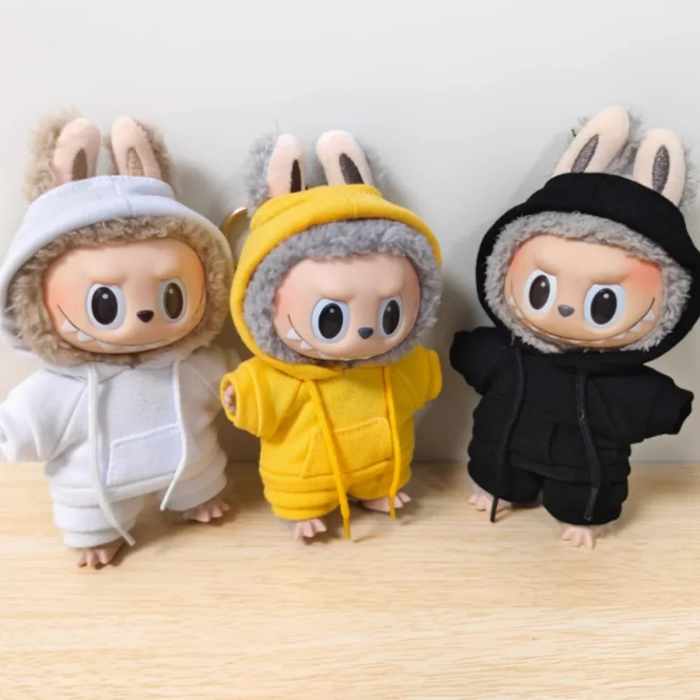 Sporty Hooded Ensemble - for Labubu Accessories for 15/17cm Dolls with Moisture-Wicking Fabric