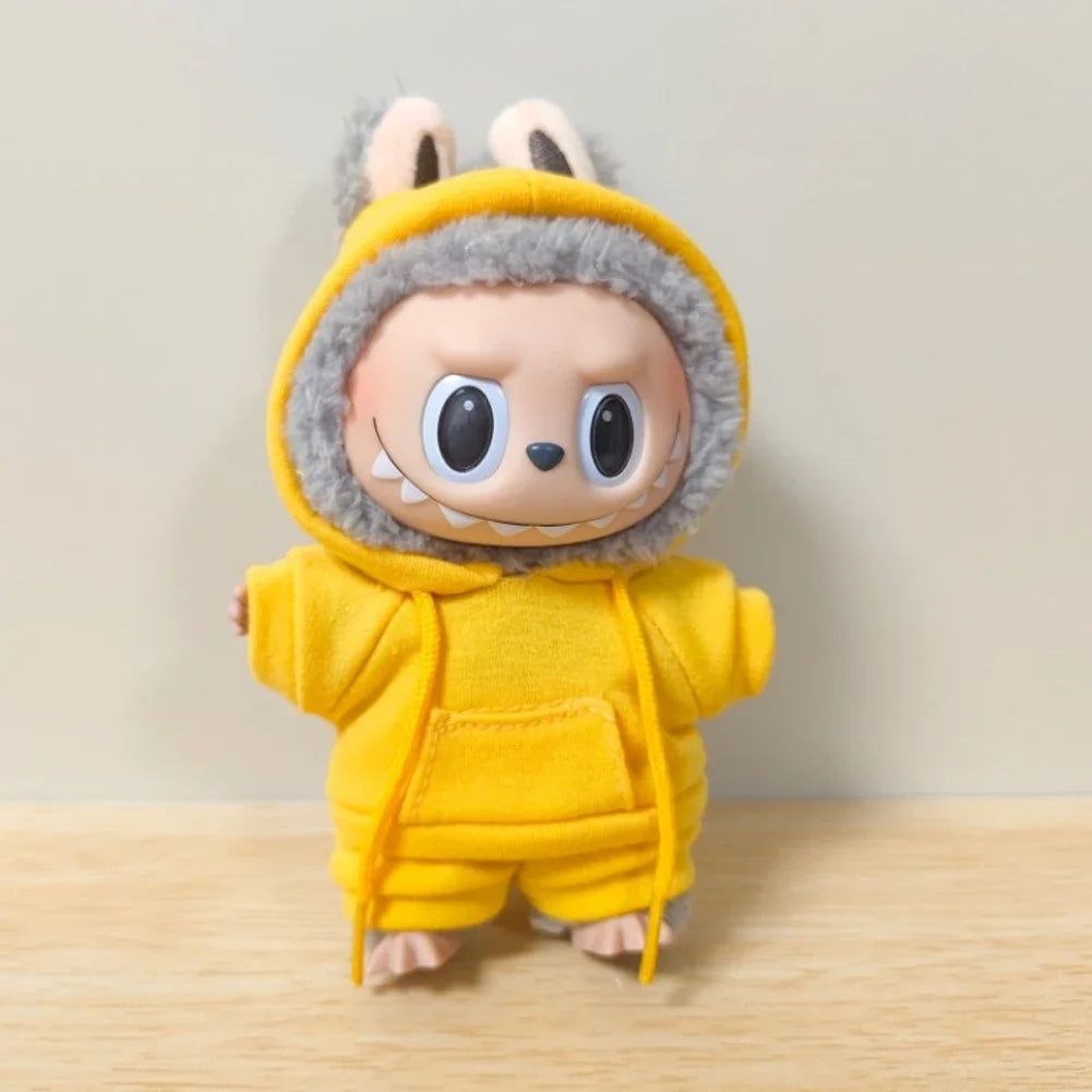 Sporty Hooded Ensemble - for Labubu Accessories for 15/17cm Dolls with Moisture-Wicking Fabric