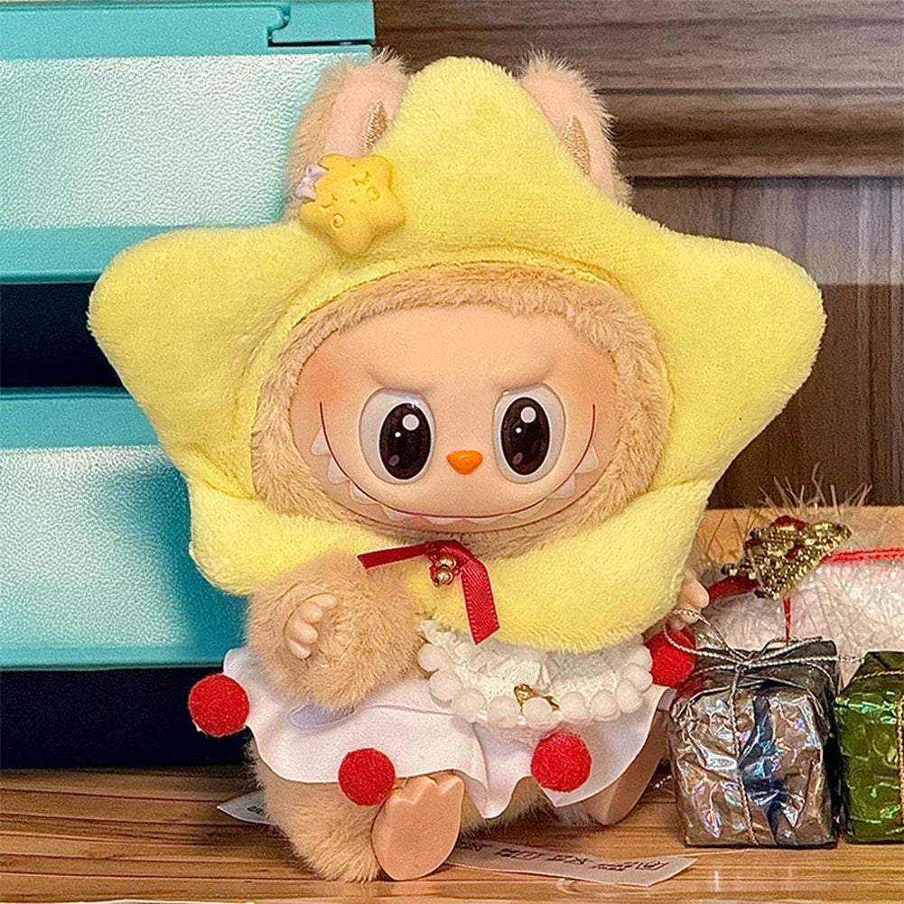 Lovely Jumpsuit Clothing Mini Plush Doll'S Clothes Outfit Accessories For 17cm Korea Kpop Exo Labubu Idol Dolls DIY Kids Gift