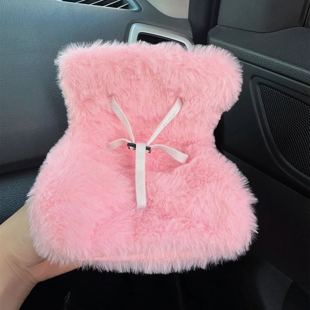 For 17cm Labubu Plush Car Seat Safety Seat with Air Vent Ornament Doll Accessories for Labubu Have A Seat Cartoon Chair Model
