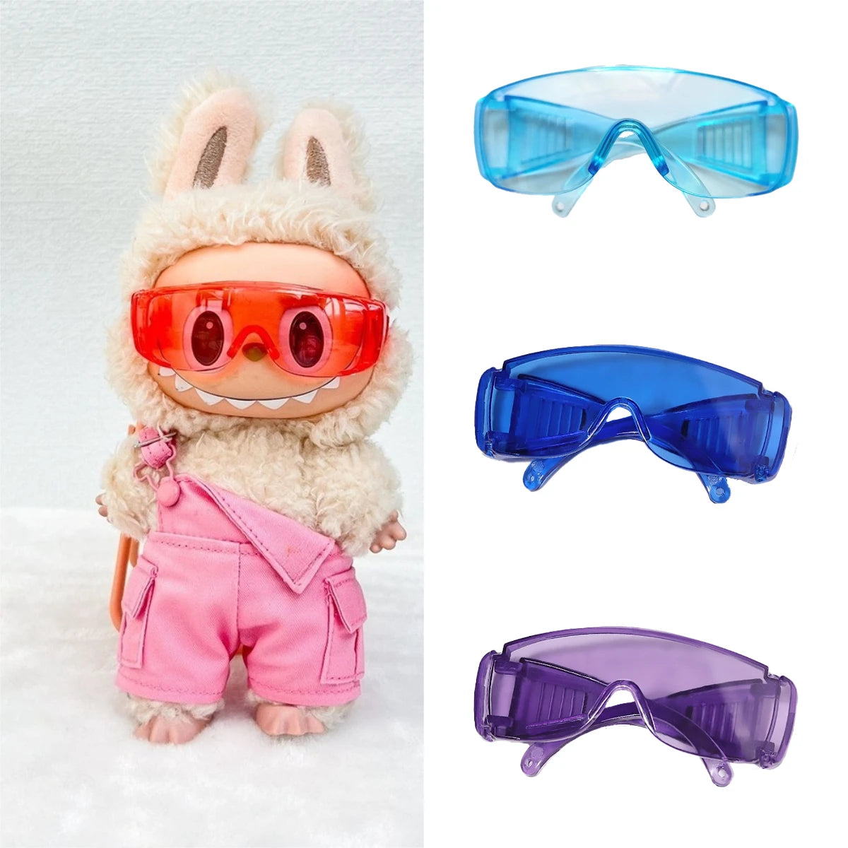 Suitable for V1 V2 V3 Labubu Doll Glasses Accessories Cartoon Cute Doll Dress Replacement Mini Sunglasses Accessories DIY Gifts