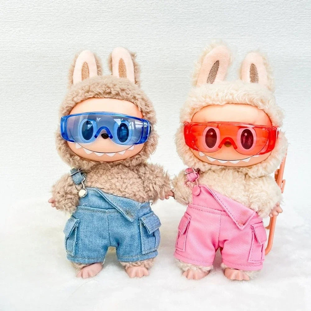 Suitable for V1 V2 V3 Labubu Doll Glasses Accessories Cartoon Cute Doll Dress Replacement Mini Sunglasses Accessories DIY Gifts