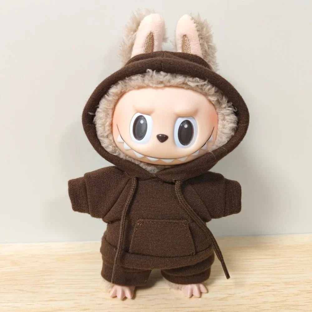 Sporty Hooded Ensemble - for Labubu Accessories for 15/17cm Dolls with Moisture-Wicking Fabric